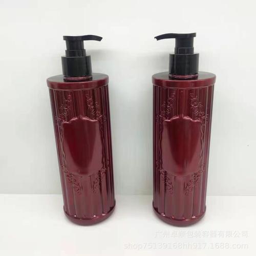 群英厂家批发500ml洗发水沐浴露护发素化妆品包装pet塑料按压瓶子